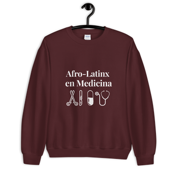 Afro-Latinx en Medicina Sweatshirt (Maroon)
