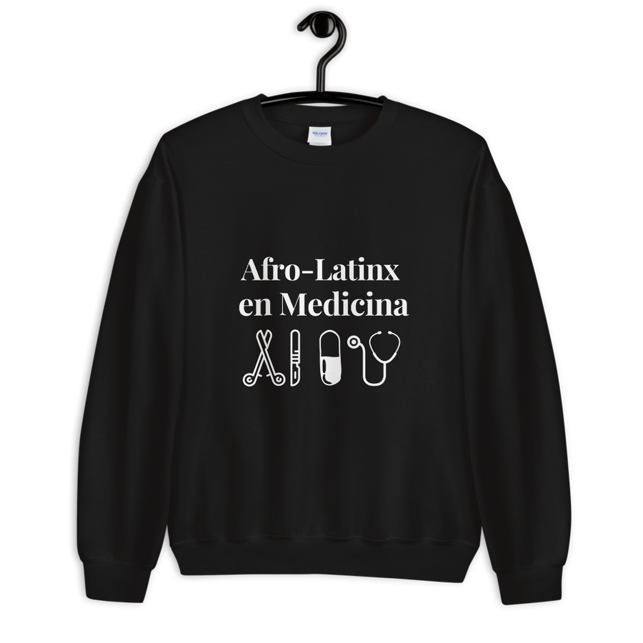 Afro-Latinx en Medicina Sweatshirt (Black)